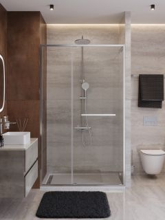 Душевая дверь CEZARES LUX-B-FS-11-120-C-CR хром